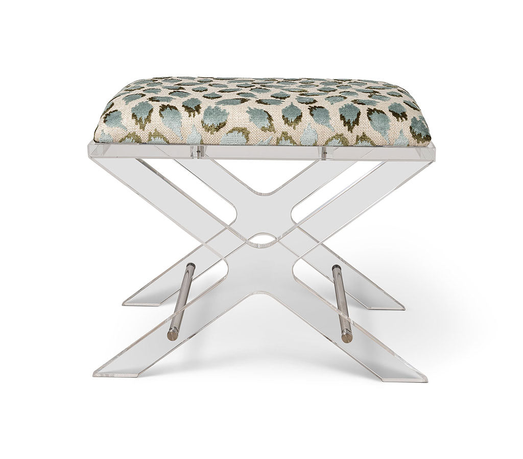 Delano Nickel Ocelot Celadon Bench