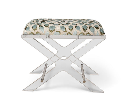 Delano Nickel Ocelot Celadon Bench