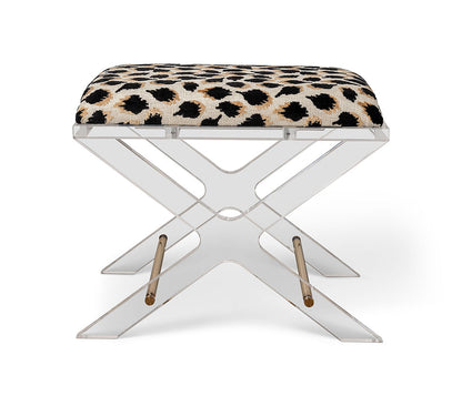 Delano Gold Ocelot Black Bench