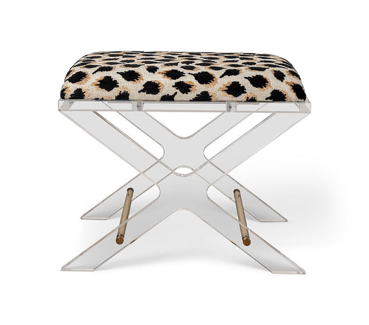 Delano Gold Ocelot Black Bench