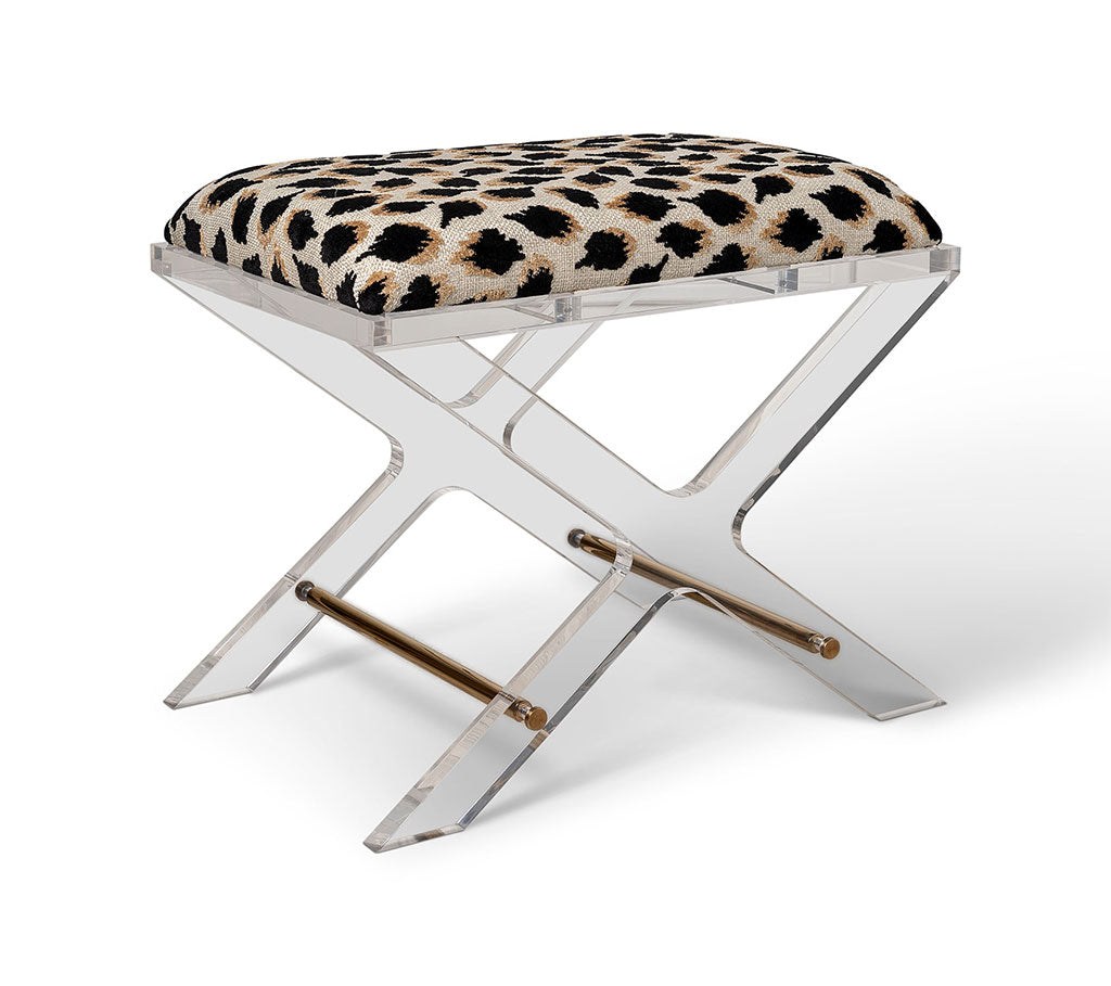 Delano Gold Ocelot Black Bench