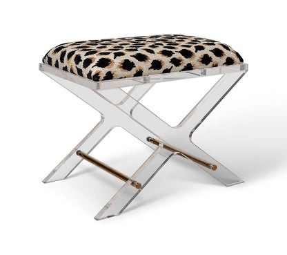 Delano Gold Ocelot Black Bench