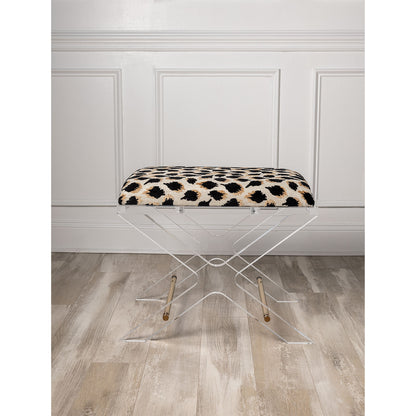 Delano Gold Ocelot Black Bench