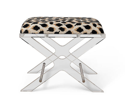 Delano Nickel Ocelot Black Bench