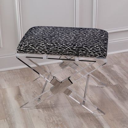 Crossing Lucite Bench Leopard Black-- Kit