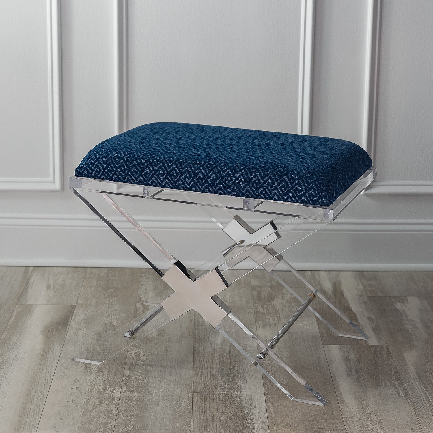 Crossing Nigel Blue Bench