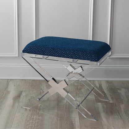 Crossing Nigel Blue Bench