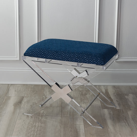 Crossing Nigel Blue Bench