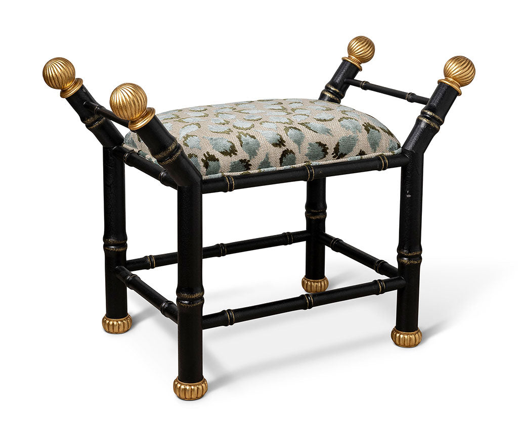 Boca Black Ocelot Celadon Bench