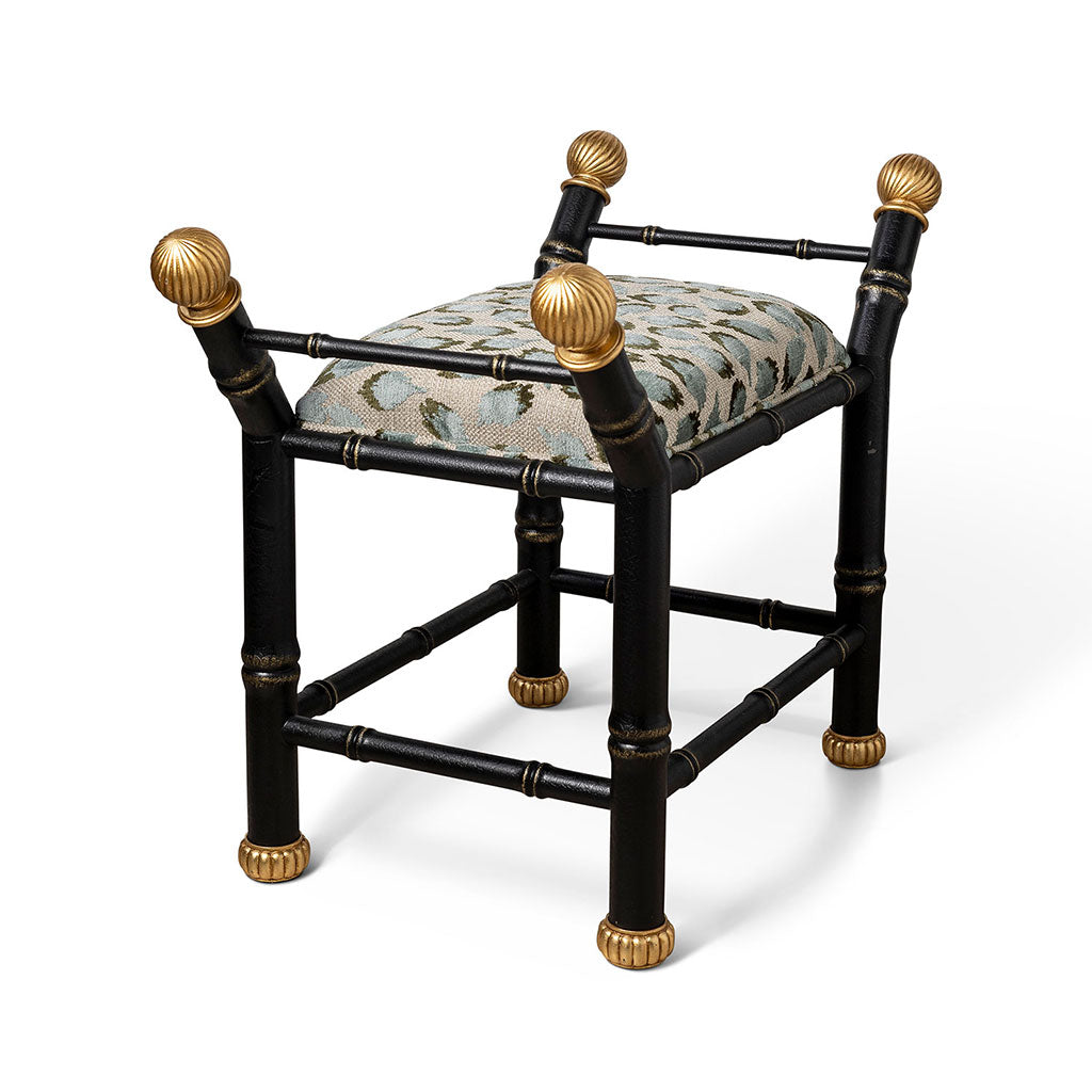 Boca Black Ocelot Celadon Bench