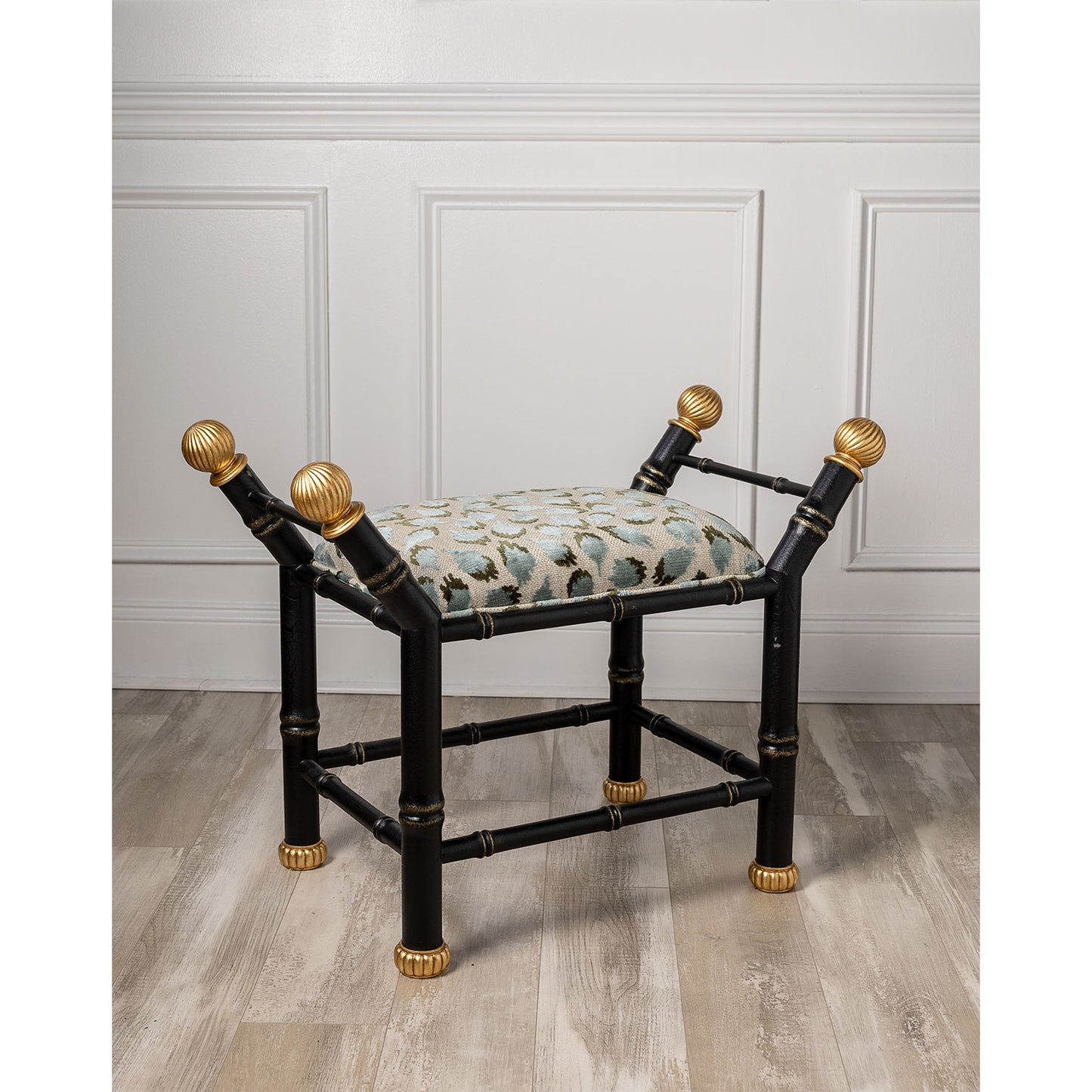 Boca Black Ocelot Celadon Bench