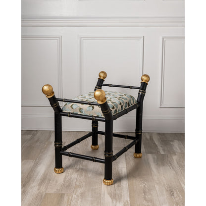 Boca Black Ocelot Celadon Bench