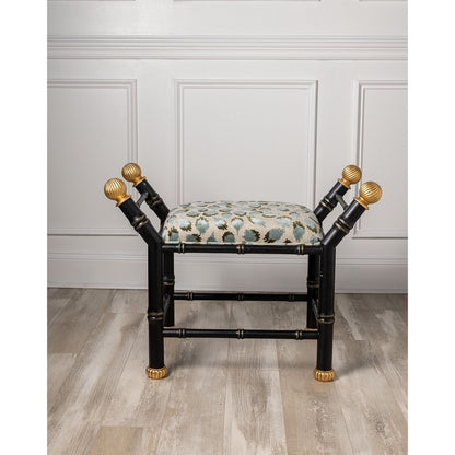 Boca Black Ocelot Celadon Bench