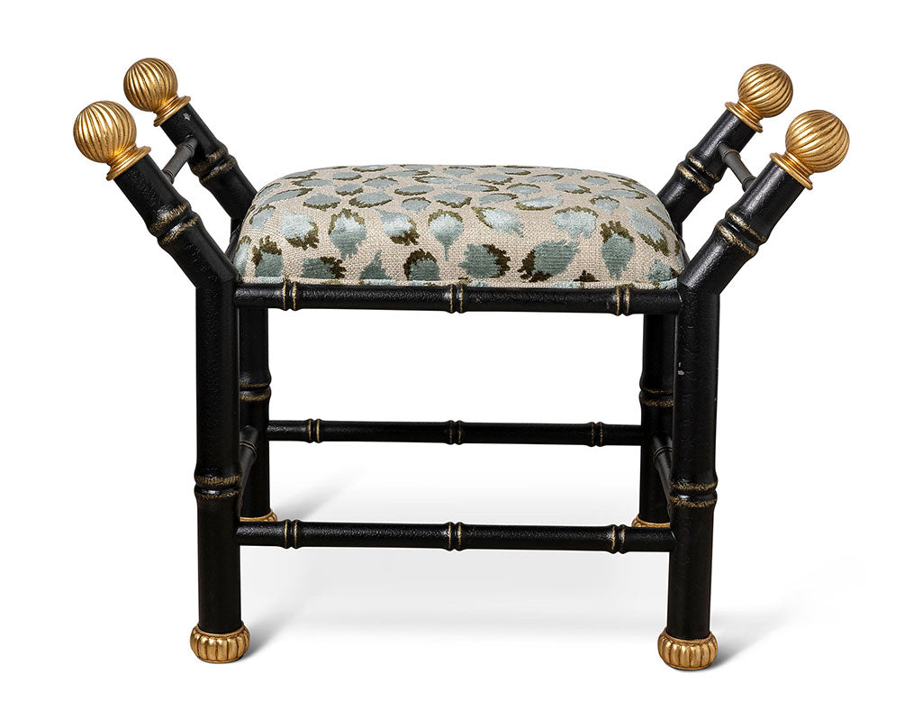 Boca Black Ocelot Celadon Bench