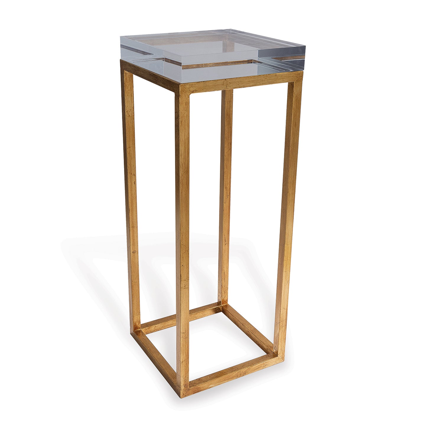 Drake Lucite Table Clear / Gold