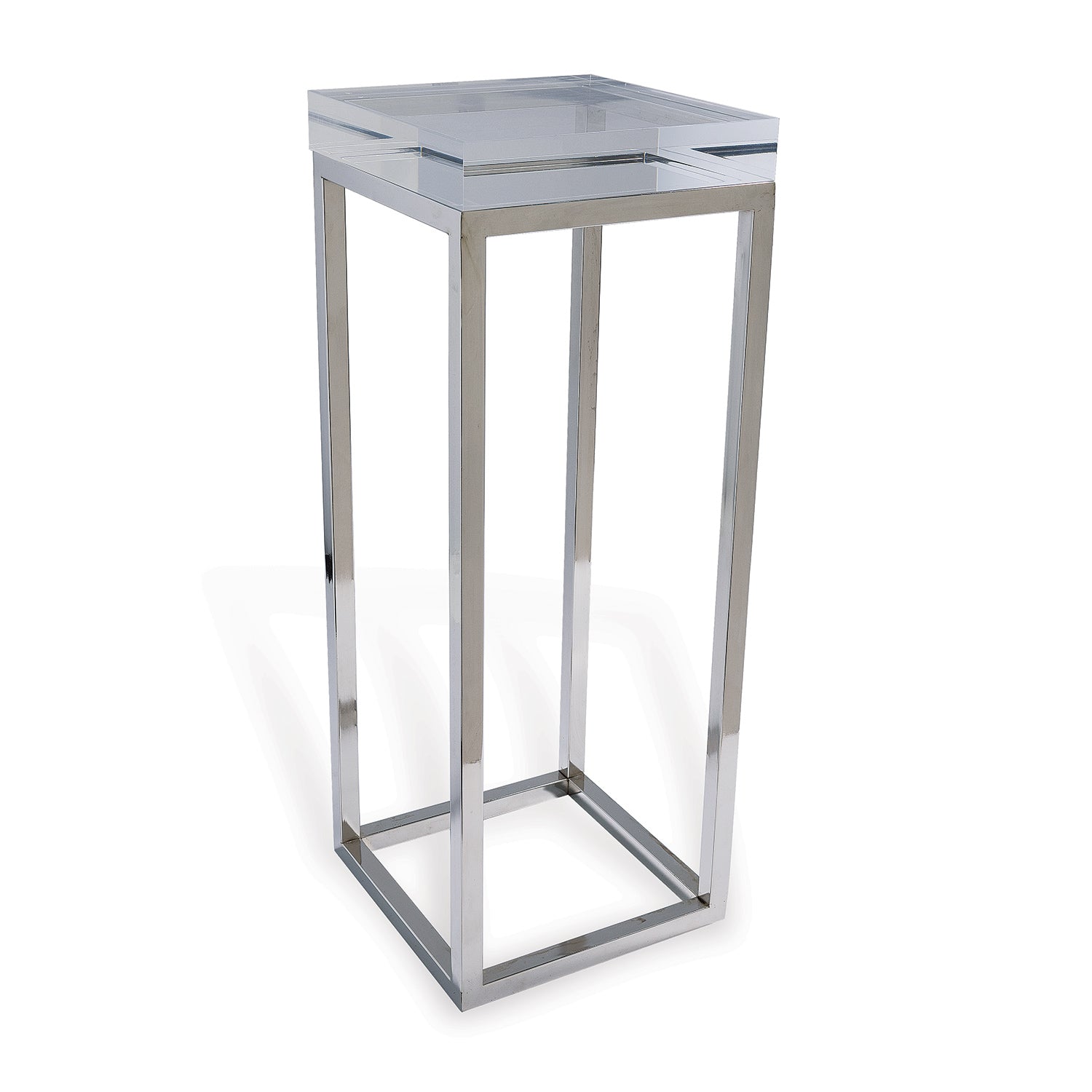 Drake Details Table Drake Lucite Clear Table / Nickel – Port 68