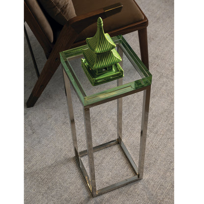 Drake Lucite Green Table / Nickel
