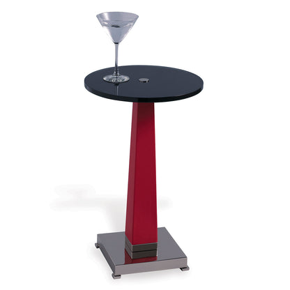 Cairo Red/Nickel Accent Table