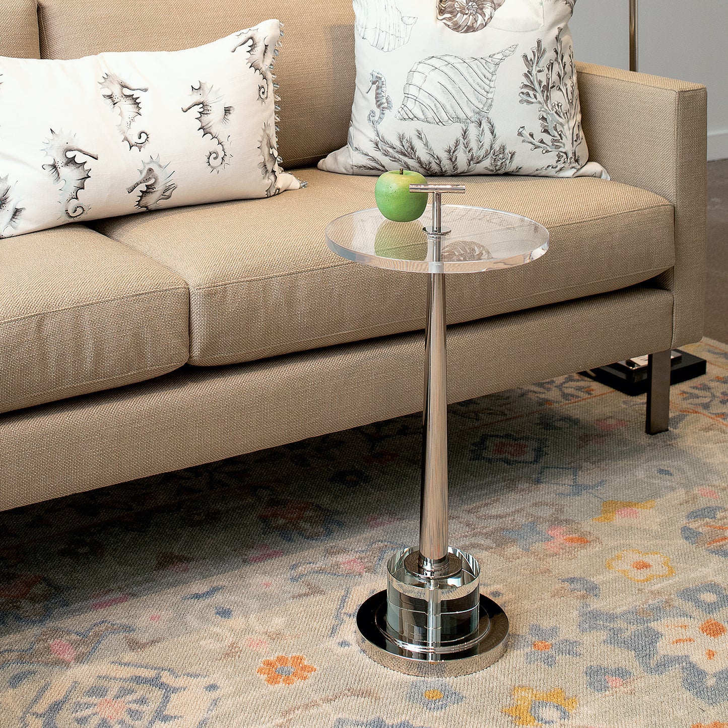 Toronto Nickel/Crystal Accent Table