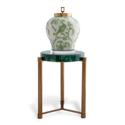 Malachite Brass Accent Table