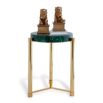 Malachite Gold Accent Table