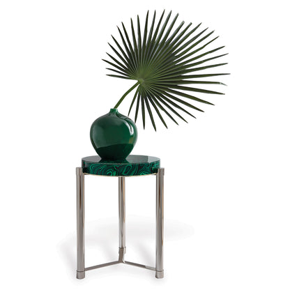 Malachite Nickel Accent table