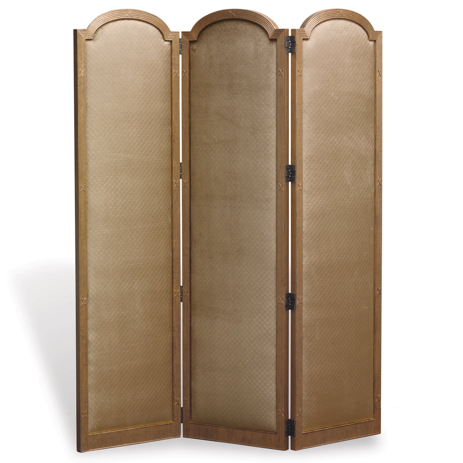 Ava 3 Panel Screen Frame Aged Gold Finish
