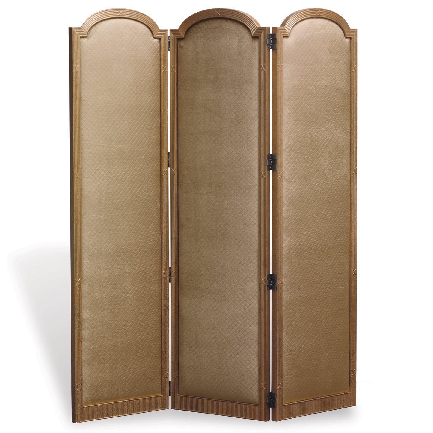 Ava 3 Panel Screen Frame Aged Gold Finish