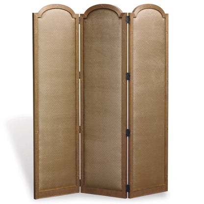 Ava 3 Panel Screen Frame Aged Gold Finish