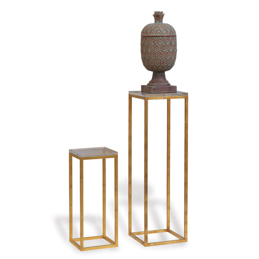 Drake Gold/Lucite Pedestals (set of 2)