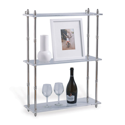 Carmel Nickel/Lucite Shelf Wide