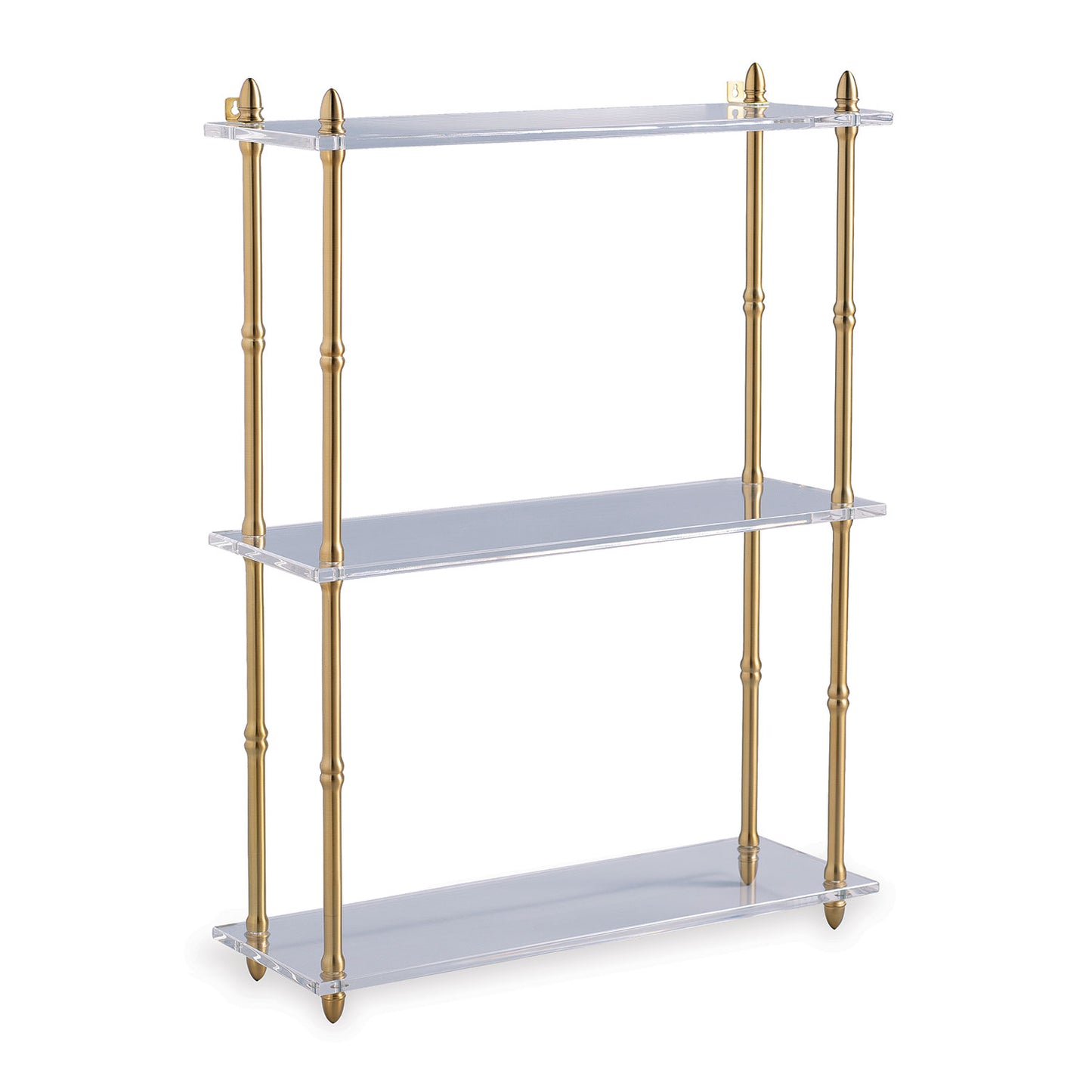 Carmel Brass/Lucite Shelf Wide