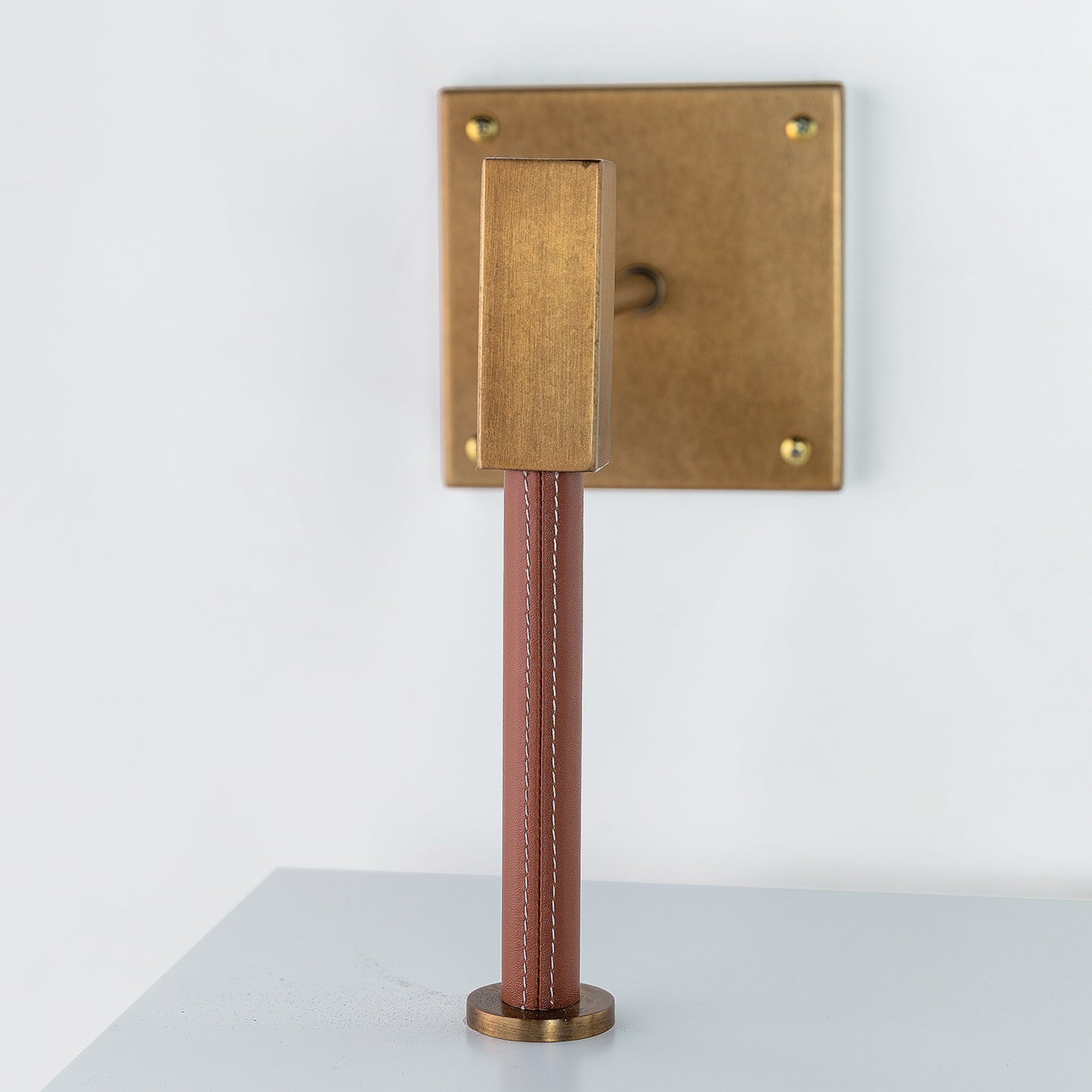 Arnold 3-tier White/aged Brass Shelf 36"W