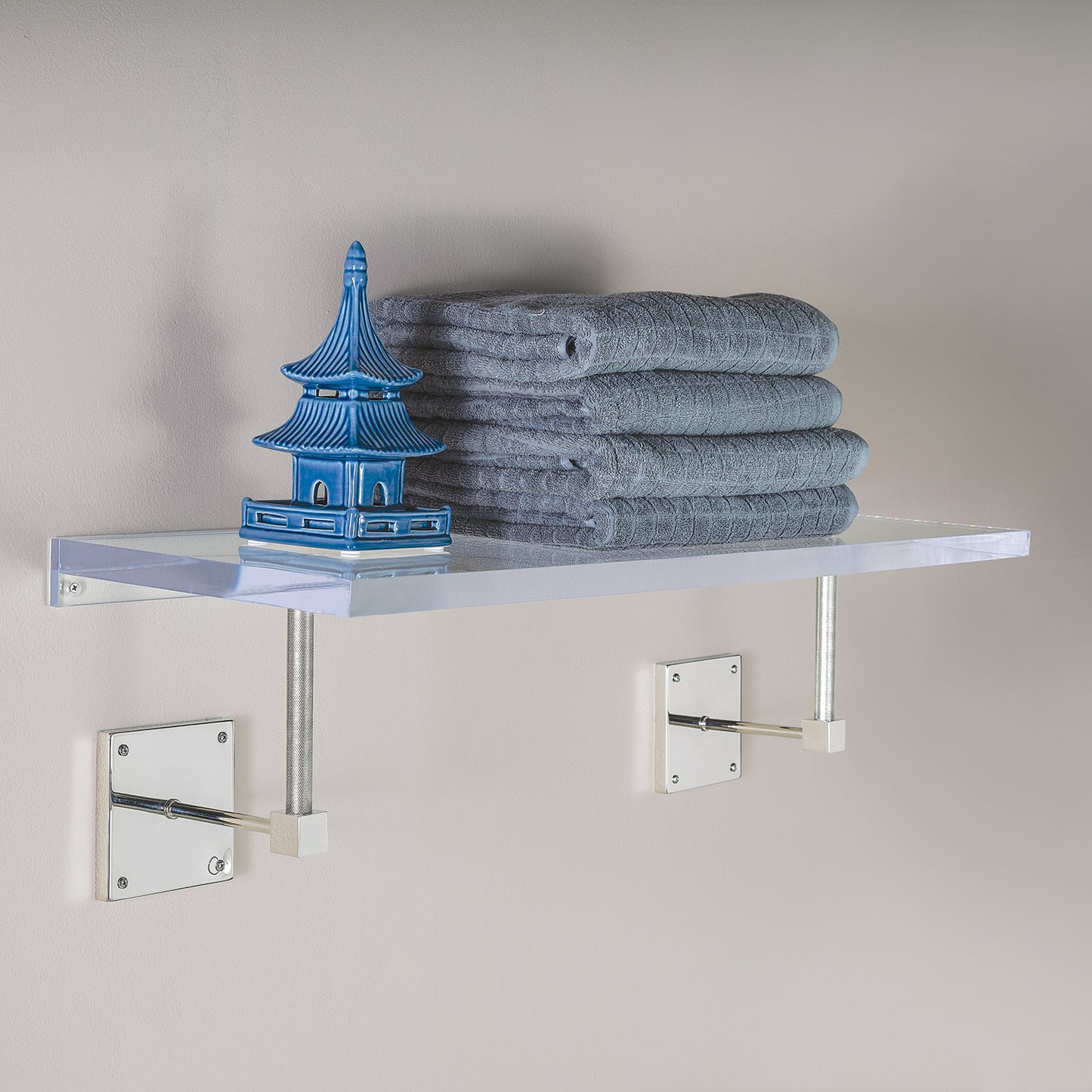 Billy Lucite Shelf / Nickel 36"W