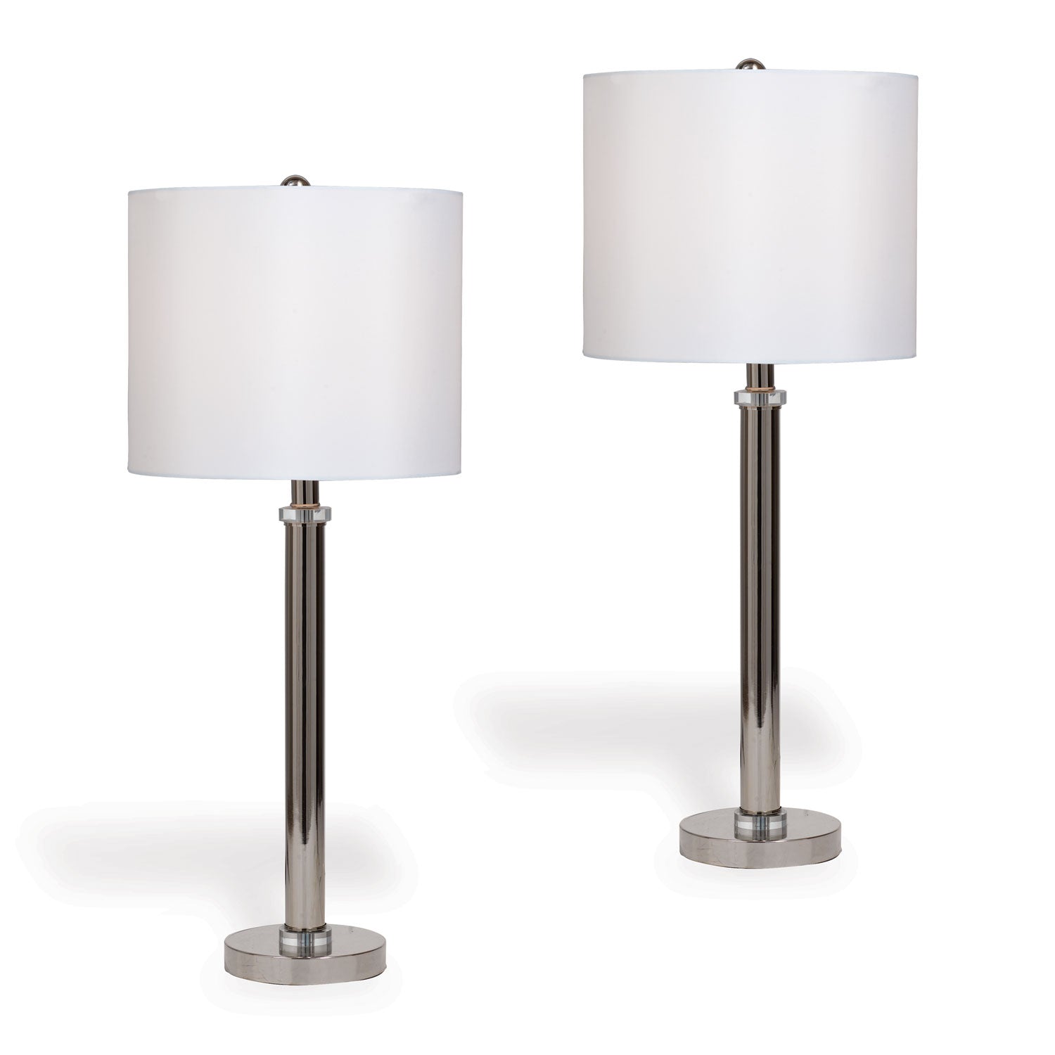 Diana Nickel Buffet Lamps 29"H (set of 2)