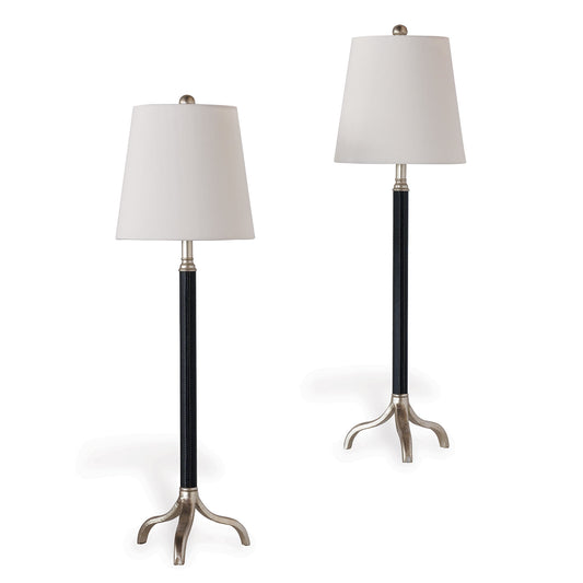 Portobello Black/Silver Buffet Lamp (set of 2)