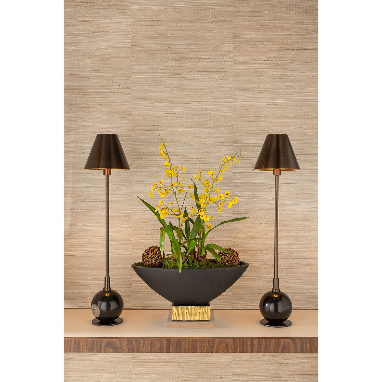 Boston Bronze / Black Buffet Lamps Set/2