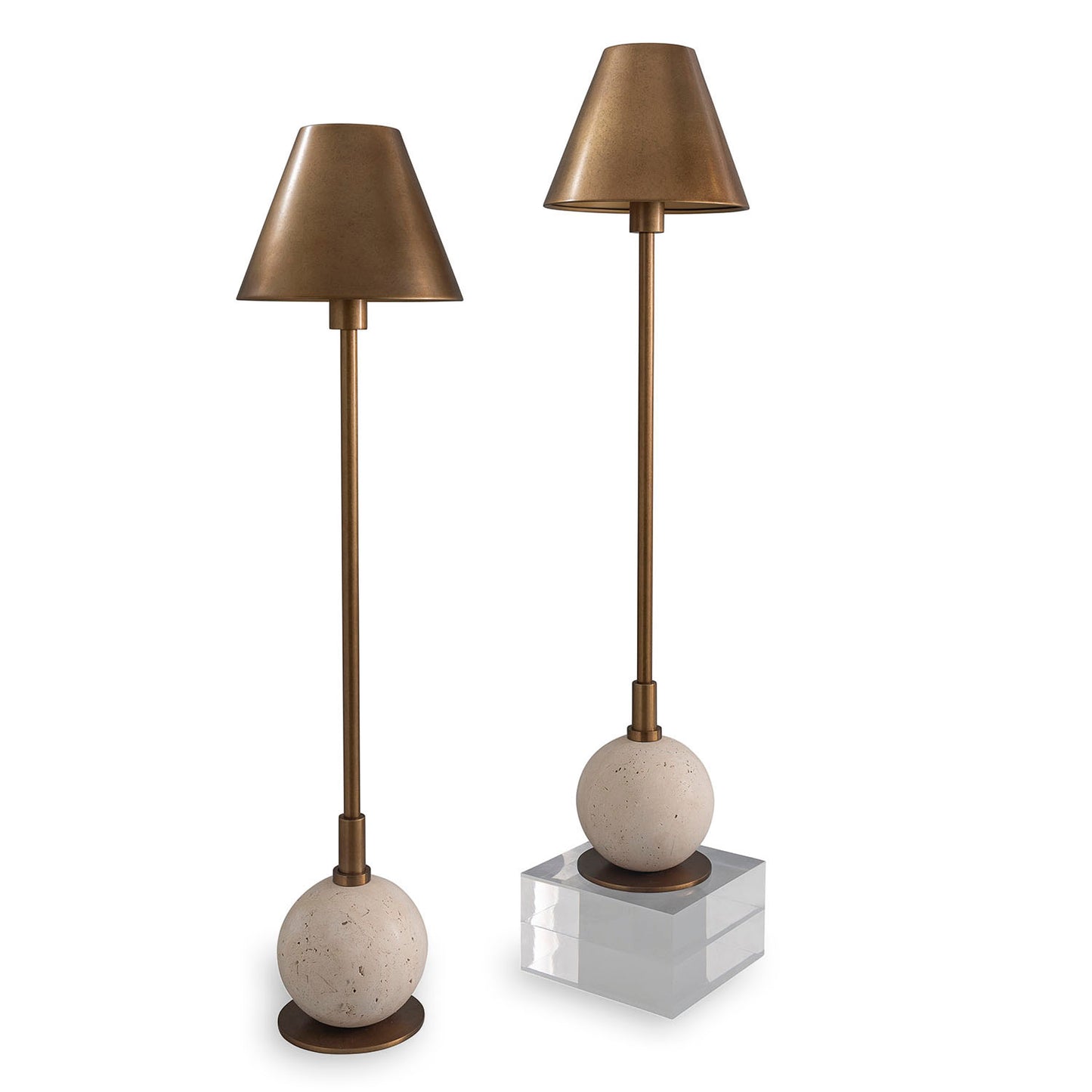 Boston Brass / Cream Buffet Lamps Set/2
