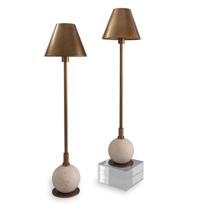Boston Brass / Cream Buffet Lamps Set/2