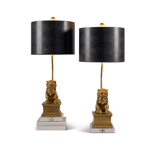 Dynasty Accent Lamp Gold Set/2