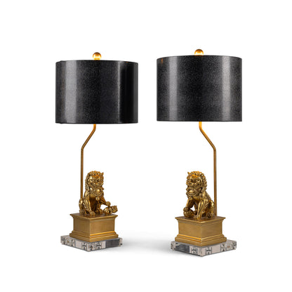 Dynasty Accent Lamp Gold Set/2