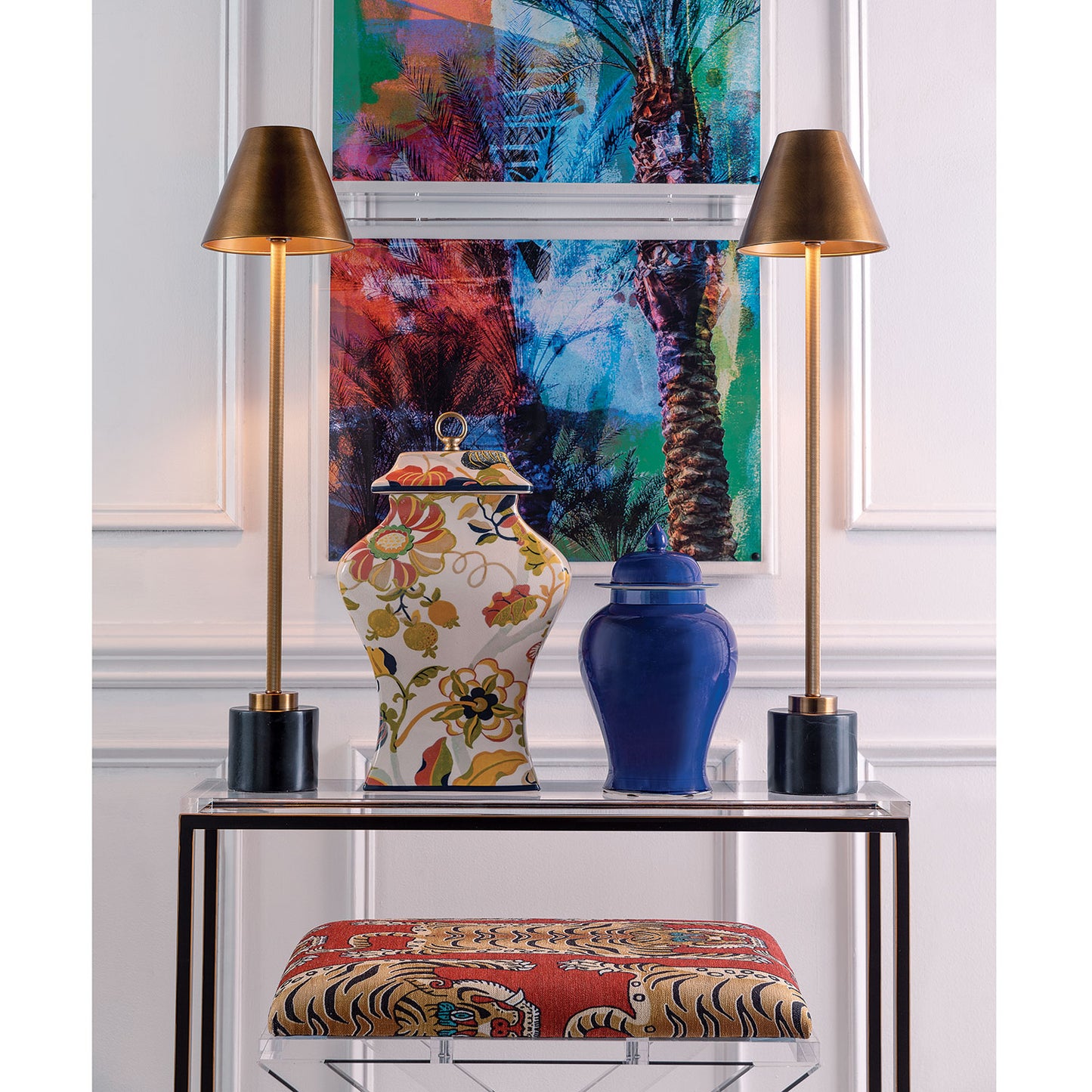 Parliament Brass Buffet Lamp (set Of 2)