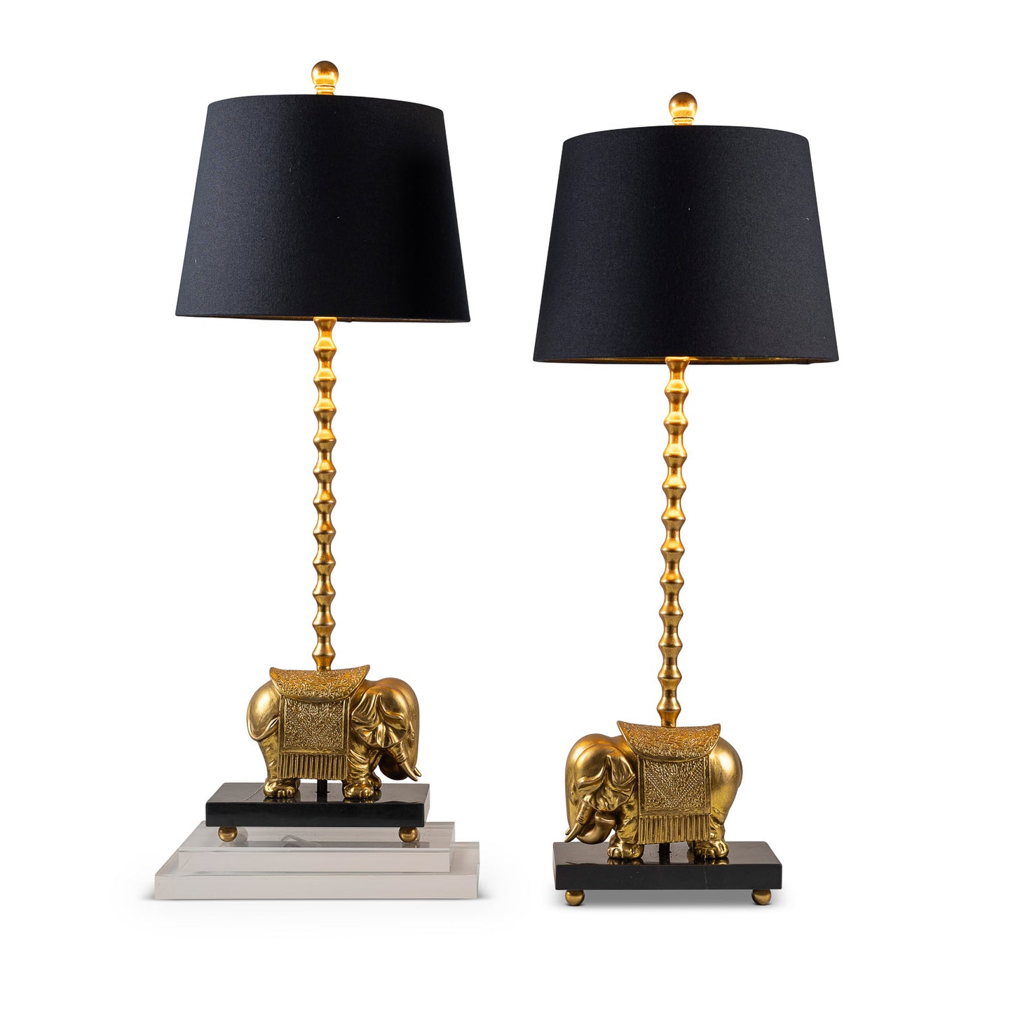 Royal Gold Elephant Lamp Set/2