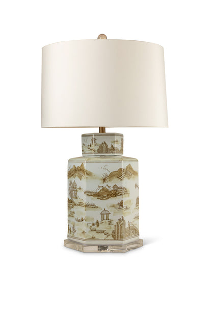Canton Large Hex Lamp Brown
