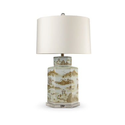 Canton Large Hex Lamp Brown