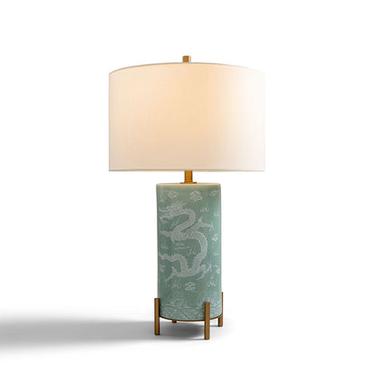 Imperial Dragon Celadon Lamp