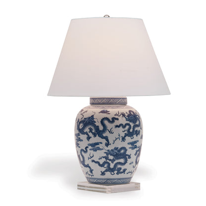Dragon Navy Lamp 29"H