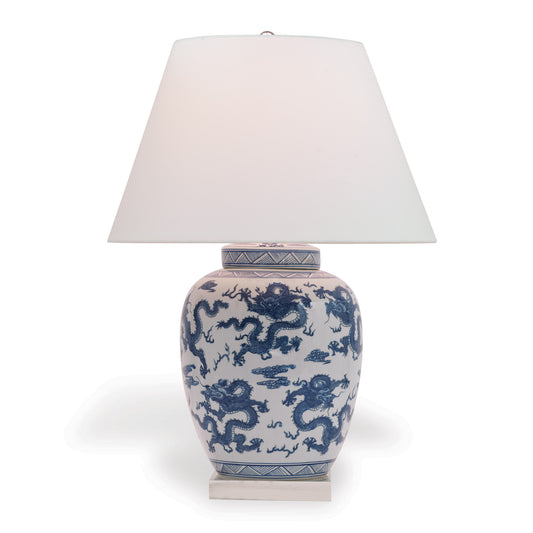 Dragon Navy Lamp 29"H