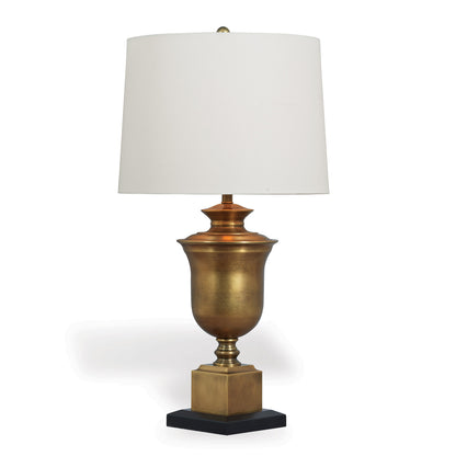 Robertson Brass Lamp--Linen Shade 32"H