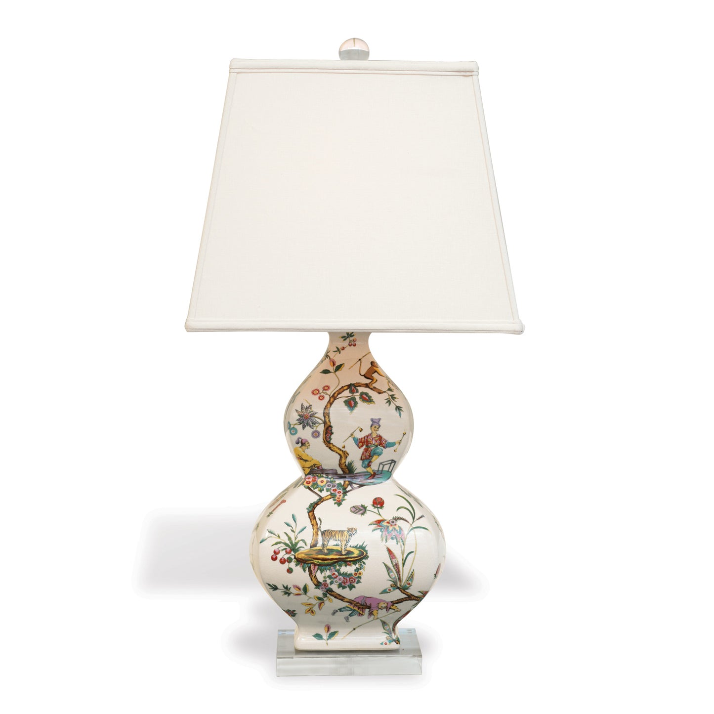 Chinoise Exotique Lamp--Square Shade 31"H